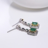 18K金镶钻祖母绿耳坠-红掌柜