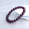 巴西天然紫色石榴石手串-红掌柜