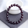 巴西天然紫色石榴石圆珠手串 - 红掌柜
