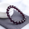 天然紫色石榴石圆珠手串 - 红掌柜