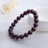 天然紫色石榴石圆珠手串 - 红掌柜