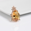18K镶钻天然黄水晶吊坠-红掌柜