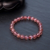 马达加斯加天然草莓晶单圈手串-红掌柜