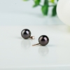 海水黑色珍珠耳钉-红掌柜