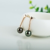 海水黑色珍珠耳坠-红掌柜