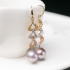 18K紫色珍珠耳坠-红掌柜