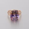 18K金镶钻紫黄晶戒指-红掌柜