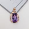 18K金镶钻紫黄水晶吊坠-红掌柜
