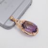 金镶钻紫黄水晶吊坠-红掌柜