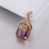 金镶钻紫黄水晶吊坠-红掌柜