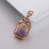 天然紫黄水晶吊坠-红掌柜