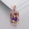 18K金镶钻紫黄水晶吊坠-红掌柜