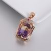 金镶钻紫黄水晶吊坠-红掌柜