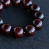 印度满金星小叶紫檀圆珠手串 - 红掌柜