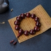 半星鸡血红小叶紫檀单圈手串-红掌柜