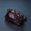 半星鸡血红小叶紫檀龙龟摆件-红掌柜