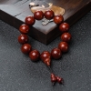 18mm满星鸡血红小叶紫檀单圈手串-红掌柜