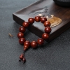 满星鸡血红小叶紫檀单圈手串-红掌柜