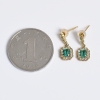 18K金镶钻祖母绿耳坠-红掌柜