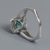 祖母绿刻面戒指-红掌柜