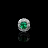 18K蓝绿祖母绿戒指-红掌柜