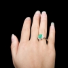 天然蓝绿祖母绿戒指-红掌柜