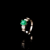 蓝绿祖母绿戒指-红掌柜