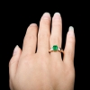 18K蓝绿祖母绿戒指-红掌柜