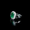 蓝绿祖母绿戒指-红掌柜