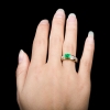 18K蓝绿祖母绿戒指-红掌柜