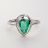 18K金镶钻哥伦比亚天然祖母绿戒指-红掌柜