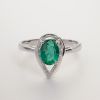 18K金镶钻哥伦比亚天然祖母绿戒指-红掌柜