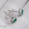 哥伦比亚天然祖母绿耳钉-红掌柜