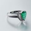 金镶钻哥伦比亚天然祖母绿宝石戒指-红掌柜