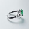 18K金镶钻天然祖母绿宝石戒指-红掌柜