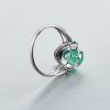 18K金镶钻哥伦比亚祖母绿宝石戒指-红掌柜