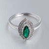 18K金镶钻哥伦比亚祖母绿宝石戒指-红掌柜