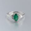 18K金镶钻哥伦比亚天然祖母绿宝石戒指-红掌柜
