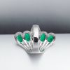 18K金镶钻哥伦比亚祖母绿戒指-红掌柜
