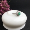 天然18K金镶钻祖母绿戒指 - 红掌柜