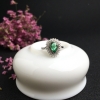哥伦比亚天然18K金镶钻祖母绿戒指 - 红掌柜
