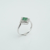 哥伦比亚蓝绿祖母绿戒指 - 红掌柜