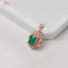 金镶钻鲜绿祖母绿吊坠-红掌柜