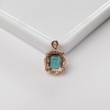 18K金镶钻祖母绿吊坠-红掌柜