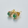 哥伦比亚祖母绿耳钉-红掌柜