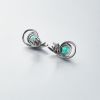 18K白金镶钻祖母绿耳钉-红掌柜
