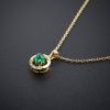 18K金镶钻哥伦比亚祖母绿项链-红掌柜