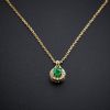18K金镶嵌哥伦比亚天然祖母绿项链-红掌柜