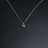 18K白金镶嵌哥伦比亚天然祖母绿项链-红掌柜