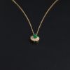 18K金镶嵌哥伦比亚天然祖母绿项链-红掌柜